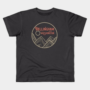 Bellingham Washington PNW Mountain Love Gift Design Kids T-Shirt